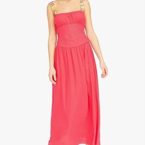 Free People Vibrant Pink Maxi Dress